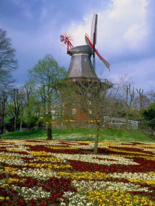 Produktbild: CALVENDO Puzzle Windm&uuml;hle in Bremer Park | 1000 Teile Lege-Gr&ouml;&szlig;e 64x48cm Foto-Puzzle f&uuml;r gl&uuml;ckliche Stunden