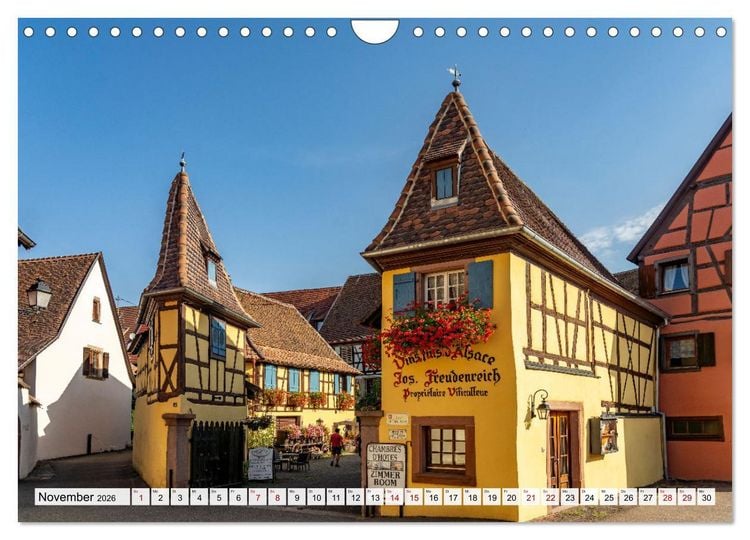 Produktbild: Die Els&auml;sser Weinstra&szlig;e (Wandkalender 2026 DIN A4 quer), CALVENDO Monatskalender