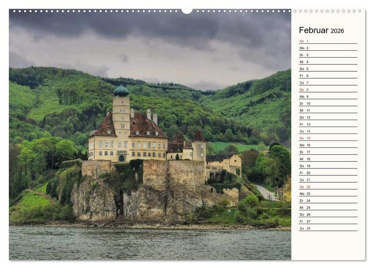 Produktbild: Die Wachau - An der Donau zwischen Melk und Krems (hochwertiger Premium Wandkalender 2026 DIN A2 quer), Kunstdruck in Hochglanz
