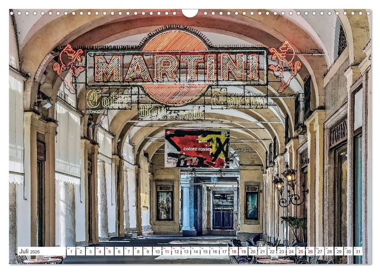 Produktbild: Turin - Zwischen Kaffeeh&auml;usern und K&ouml;nigsschl&ouml;ssern (Wandkalender 2026 DIN A3 quer), CALVENDO Monatskalender