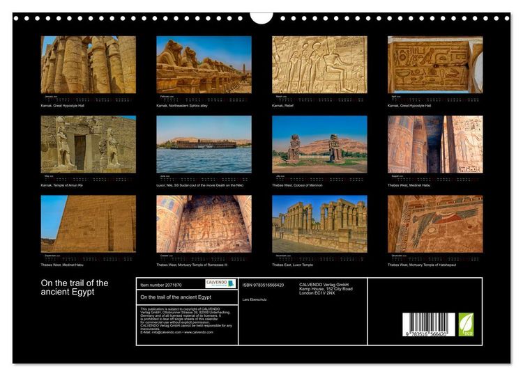 Produktbild: On the trail of the ancient Egypt (Wall Calendar 2026 DIN A3 landscape), CALVENDO 12 Month Wall Calendar