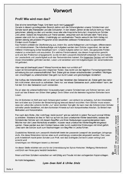 Produktbild: Wir werden Leseprofi - Arbeitsheft / Klasse 8