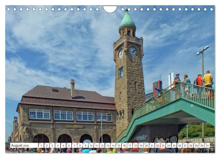 Produktbild: Hamburg an der Elbe &ndash; Impressionen eines Sommertages in der Hansestadt (Wandkalender 2026 DIN A4 quer), CALVENDO Monatskalender