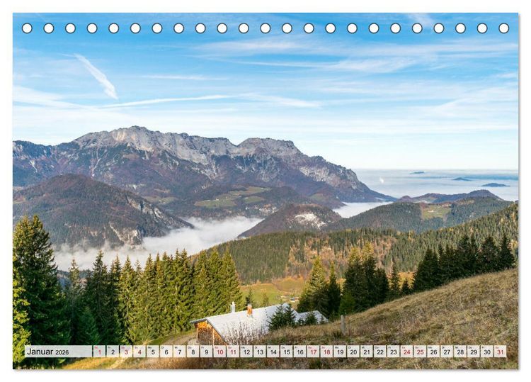 Produktbild: Wanderparadies Bayerische Alpen (Tischkalender 2026 DIN A5 quer), CALVENDO Monatskalender