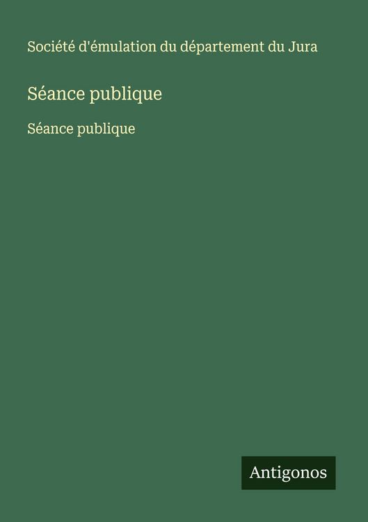 Produktbild: S&eacute;ance publique