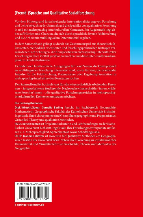 Produktbild: (Fremd-)Sprache und Qualitative Sozialforschung