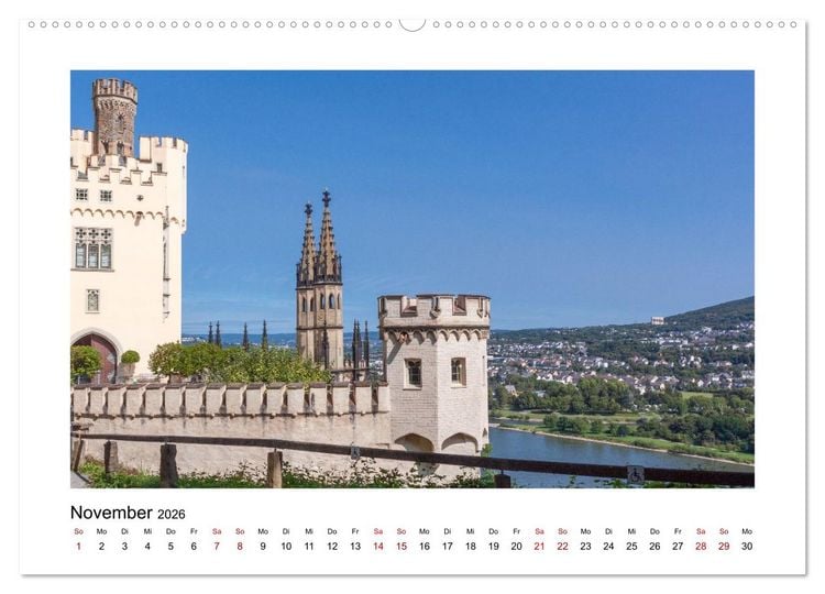 Produktbild: Am sch&ouml;nen Mittelrhein (hochwertiger Premium Wandkalender 2026 DIN A2 quer), Kunstdruck in Hochglanz