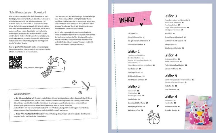 Produktbild: Die bunte N&auml;hschule f&uuml;r Kinder I 19 N&auml;hprojekte, Grundlagen & &Uuml;bungen