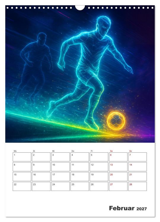 Produktbild: Vision Fu&szlig;ball Licht - Kraft - Spiel (Wandkalender 2027 DIN A3 hoch), CALVENDO Monatskalender