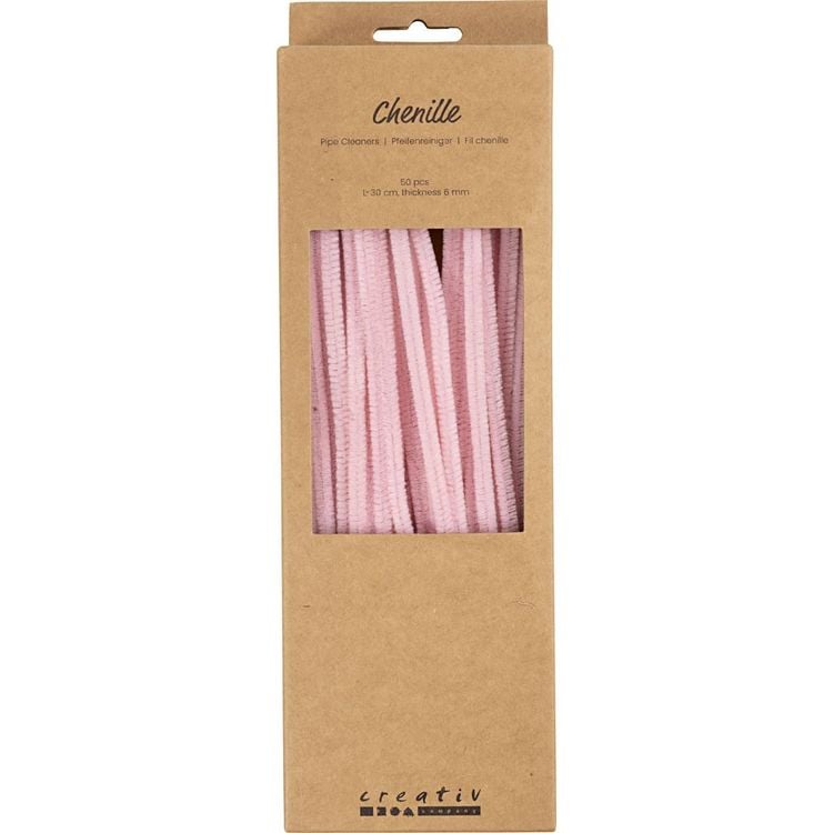 Produktbild: Creativ Company Chenilledraht, L 30 cm, Dicke 6 mm, Rosa, 50 Stk