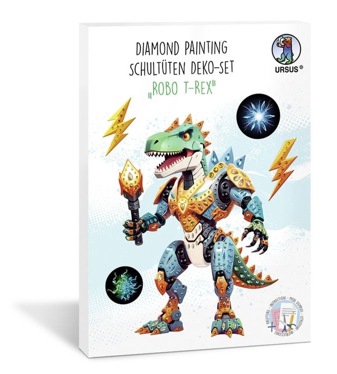 Produktbild: URSUS Kinder-Bastelsets Diamond Painting Deko-Set Roborex
