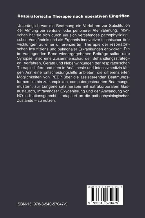 Produktbild: Respiratorische Therapie nach operativen Eingriffen