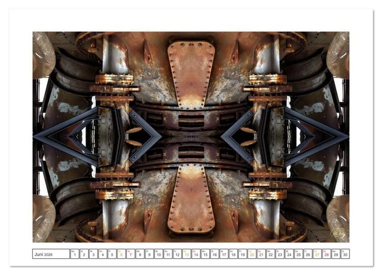 Produktbild: Faszination Spiegelung - Industrie und Technik (Wandkalender 2026 DIN A2 quer), CALVENDO Monatskalender