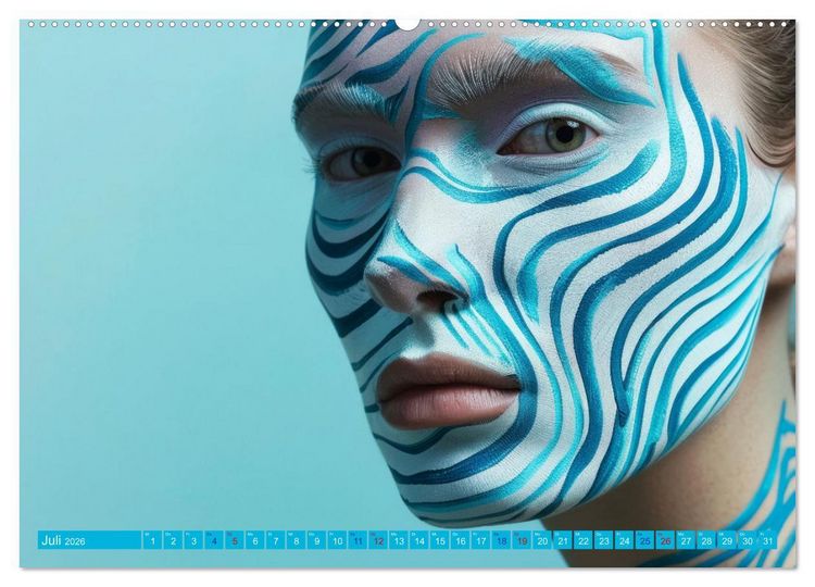 Produktbild: Faszination Bodypainting (hochwertiger Premium Wandkalender 2026 DIN A2 quer), Kunstdruck in Hochglanz