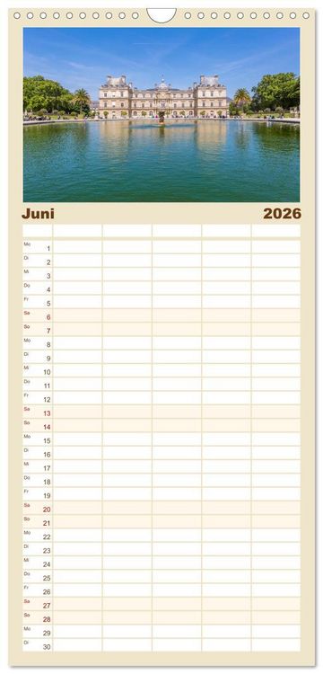 Produktbild: Familienplaner 2026 - PARIS Franz&ouml;sisches Flair und Historie mit 5 Spalten (Wandkalender, 21 x 45 cm) CALVENDO