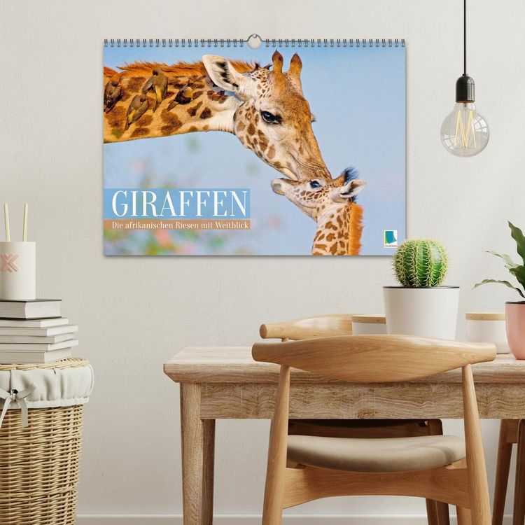 Produktbild: Giraffen: Die afrikanischen Riesen mit Weitblick (Wandkalender 2026 DIN A3 quer), CALVENDO Monatskalender