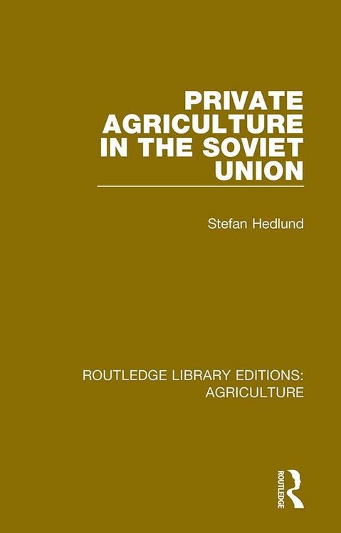 Produktbild: Private Agriculture in the Soviet Union