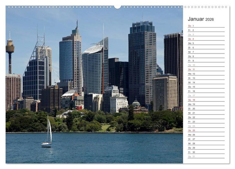 Produktbild: Skylines weltweit (Wandkalender 2026 DIN A2 quer), CALVENDO Monatskalender