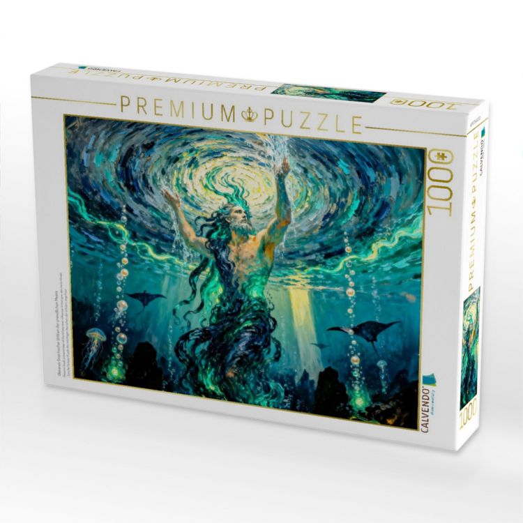 Produktbild: CALVENDO Puzzle Okeanos Griechischer Urtitan der unendlichen Meere | 1000 Teile Lege-Gr&ouml;&szlig;e 64x48cm Foto-Puzzle f&uuml;r gl&uuml;ckliche Stunden