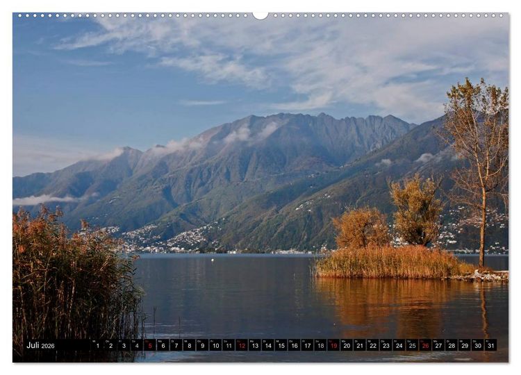 Produktbild: Lago Maggiore - Der malerische See in Italien und der Schweiz (hochwertiger Premium Wandkalender 2026 DIN A2 quer), Kunstdruck in Hochglanz
