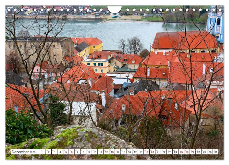 Produktbild: Melk und D&uuml;rnstein, zwei malerische St&auml;dtchen in der Wachau (Wandkalender 2026 DIN A4 quer), CALVENDO Monatskalender