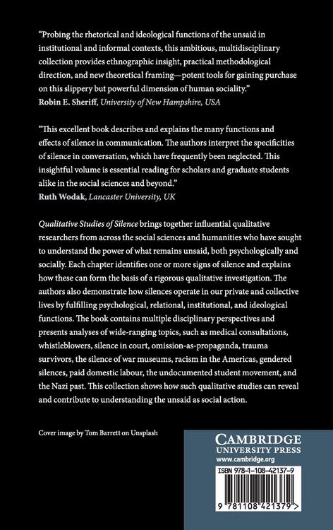 Produktbild: Qualitative Studies of Silence