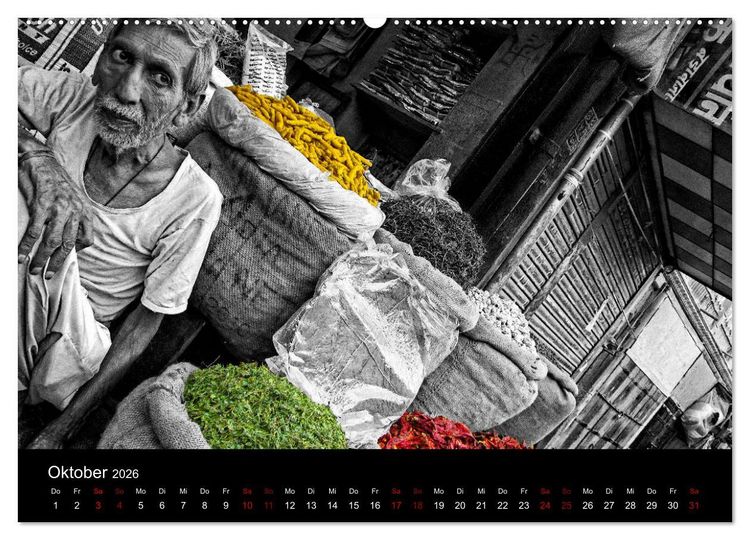 Produktbild: Indien Colorkey (hochwertiger Premium Wandkalender 2026 DIN A2 quer), Kunstdruck in Hochglanz