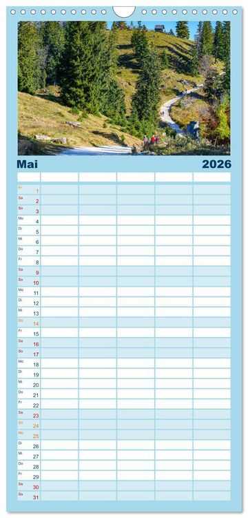 Produktbild: Familienplaner 2026 - Unterwegs im Bergsteigerdorf Ramsau mit 5 Spalten (Wandkalender, 21 x 45 cm) CALVENDO