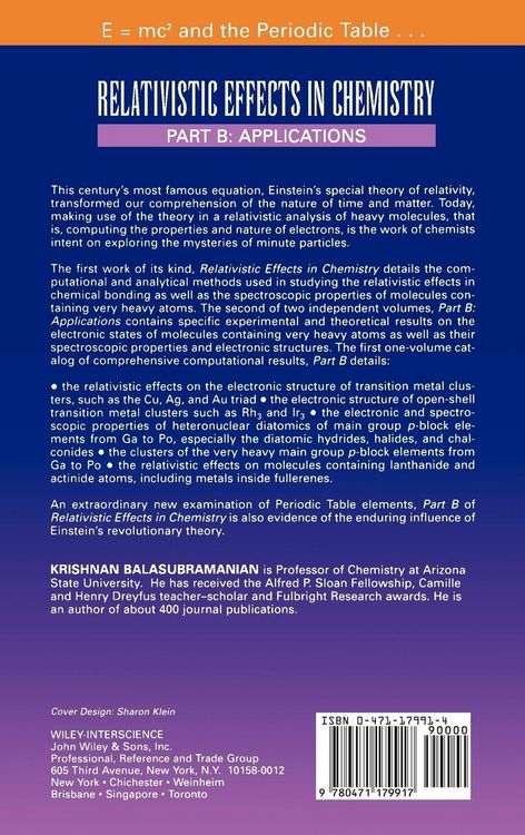 Produktbild: Relativistic Effects in Chemistry, Applications