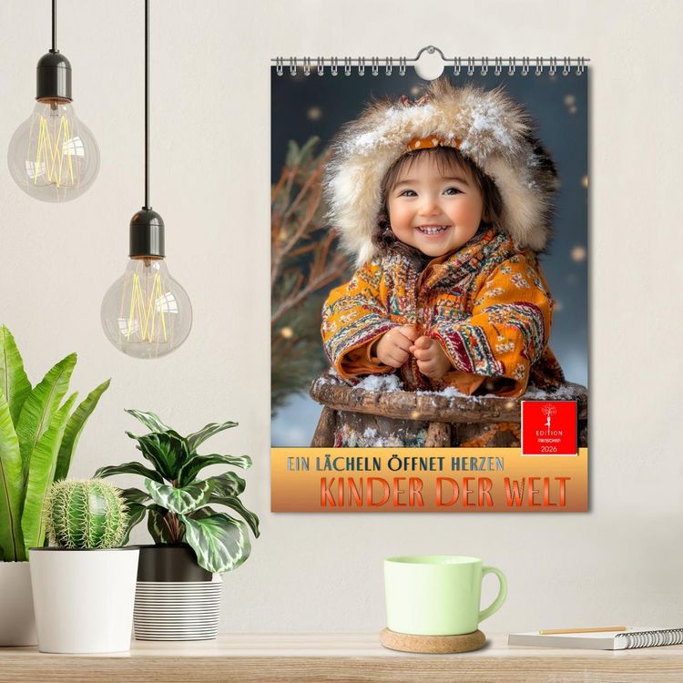 Produktbild: Kinder der Welt - ein L&auml;cheln &ouml;ffnet Herzen (Wandkalender 2026 DIN A4 hoch), CALVENDO Monatskalender