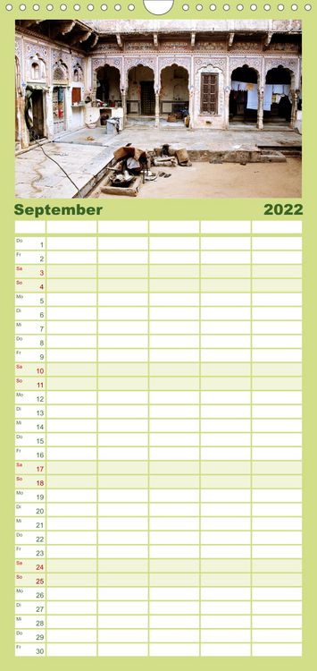 Produktbild: Familienplaner Alltagsleben in Indien (Wandkalender 2022 , 21 cm x 45 cm, hoch)