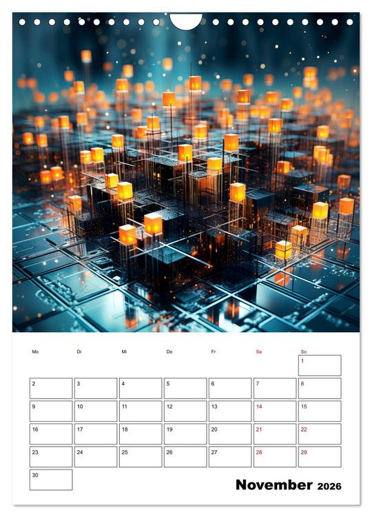 Produktbild: K&Uuml;NSTLICHE INTELLIGENZ Cooler Terminplaner (Wandkalender 2026 DIN A4 hoch), CALVENDO Monatskalender