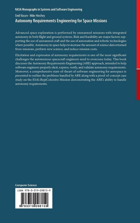 Produktbild: Autonomy Requirements Engineering for Space Missions