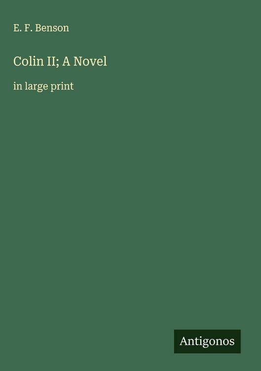 Produktbild: Colin II; A Novel
