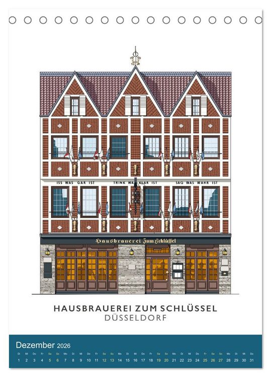 Produktbild: PROST! Bars und Kneipen in der D&uuml;sseldorfer Altstadt (Tischkalender 2026 DIN A5 hoch), CALVENDO Monatskalender
