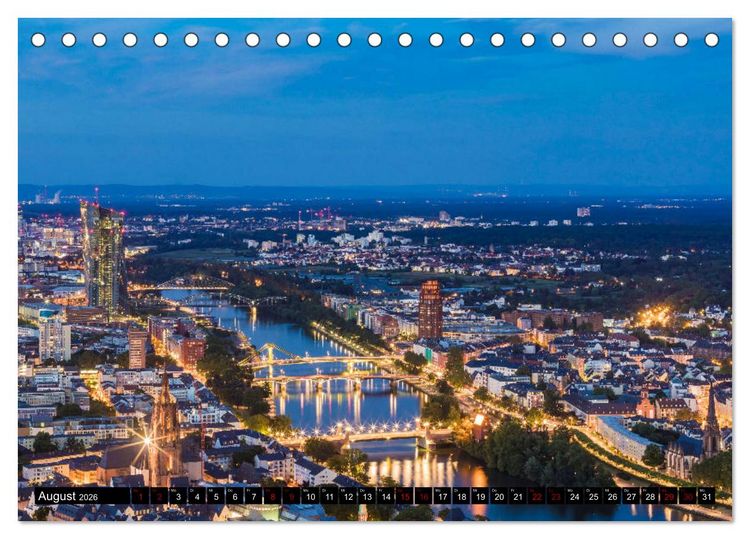 Produktbild: FRANKFURT Impressionen aus Mainhattan (Tischkalender 2026 DIN A5 quer), CALVENDO Monatskalender