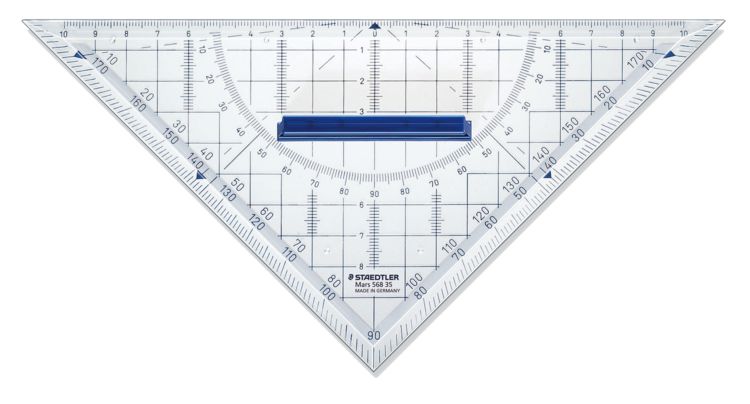 Produktbild: STAEDTLER Geometriedreieck Mars 568 L&auml;nge 22 cm mit abnehmbarem Griff