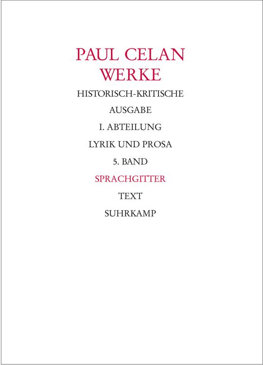 Produktbild: Werke. Historisch-kritische Ausgabe. I. Abteilung: Lyrik und Prosa