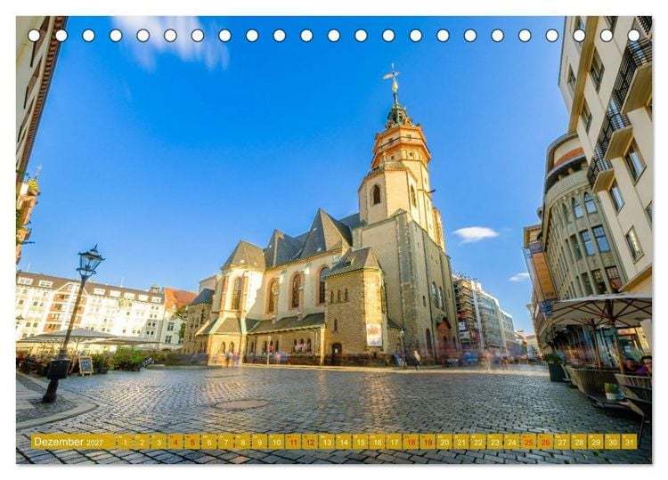 Produktbild: Ein Blick auf Leipzig (Tischkalender 2027 DIN A5 quer), CALVENDO Monatskalender