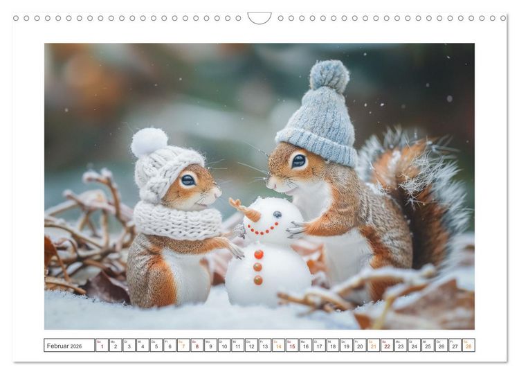 Produktbild: Lustige Eichh&ouml;rnchen (Wandkalender 2026 DIN A3 quer), CALVENDO Monatskalender