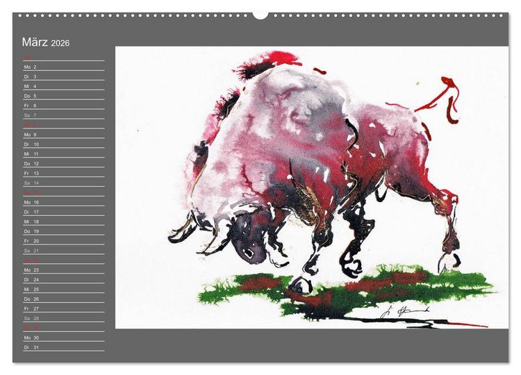 Produktbild: Sternbild Stier (Wandkalender 2026 DIN A2 quer), CALVENDO Monatskalender