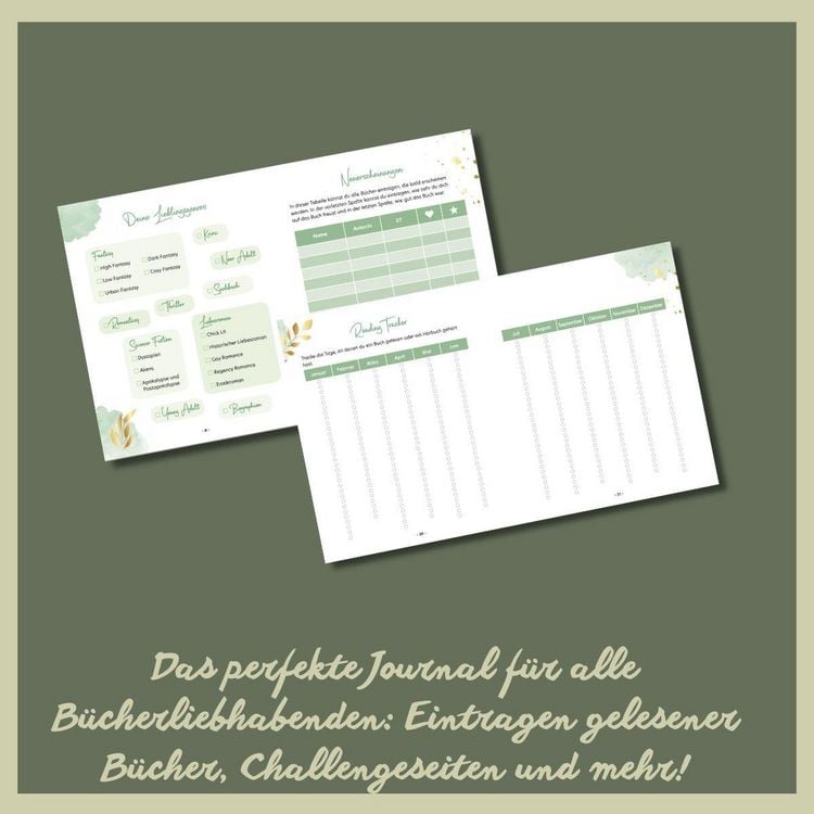 Produktbild: My Booklove: Mein Buch Journal - Salbei
