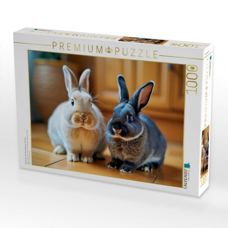 Produktbild: CALVENDO Puzzle Kaninchen, die dein Zuhause w&auml;rmen. | 1000 Teile Lege-Gr&ouml;&szlig;e 64x48cm Foto-Puzzle f&uuml;r gl&uuml;ckliche Stunden