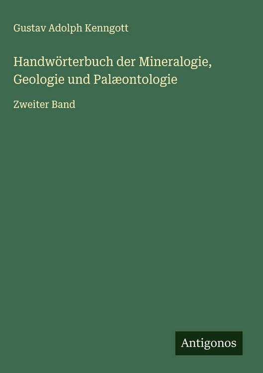 Produktbild: Handw&ouml;rterbuch der Mineralogie, Geologie und Pal&aelig;ontologie