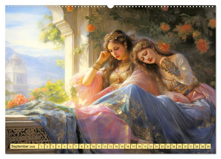 Produktbild: Arabische Fantasien (hochwertiger Premium Wandkalender 2026 DIN A2 quer), Kunstdruck in Hochglanz