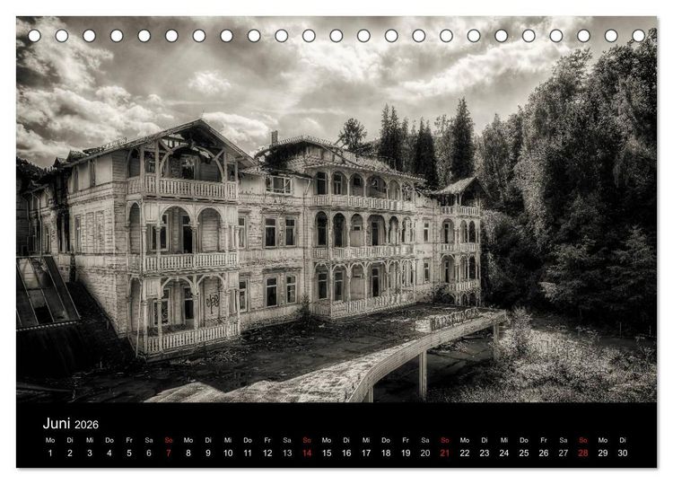 Produktbild: Lost Places Geisterh&auml;user (Tischkalender 2026 DIN A5 quer), CALVENDO Monatskalender