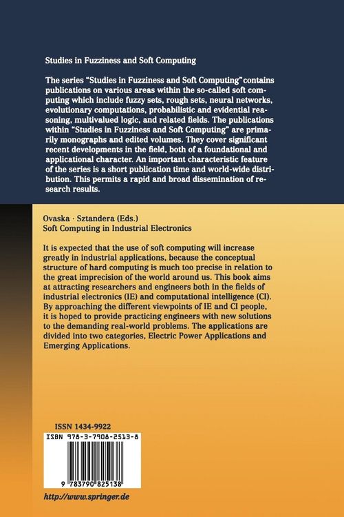 Produktbild: Soft Computing in Industrial Electronics