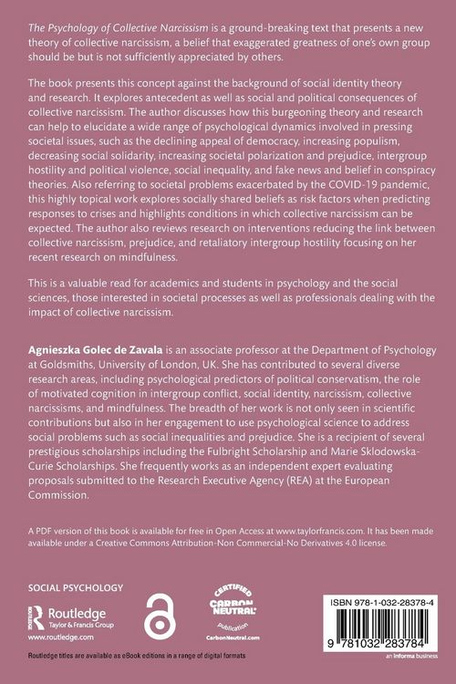 Produktbild: The Psychology of Collective Narcissism
