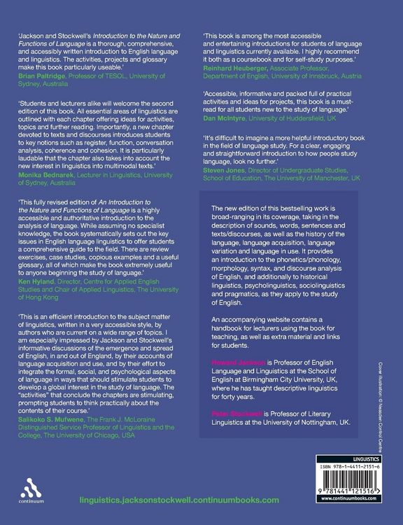 Produktbild: An Introduction to the Nature and Functions of Language