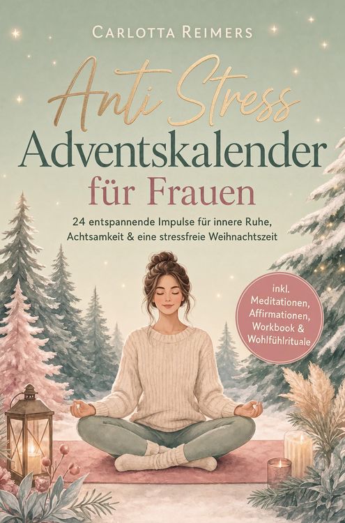 Produktbild: Anti Stress Adventskalender f&uuml;r Frauen: 24 entspannende Impulse f&uuml;r innere Ruhe, Achtsamkeit & eine stressfreie Weihnachtszeit - inkl. Meditationen, A